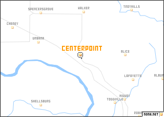 map of Center Point