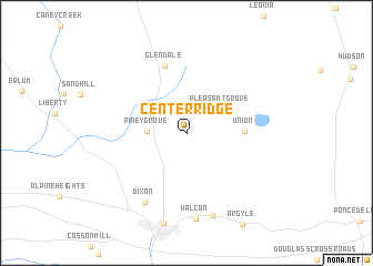 map of Center Ridge