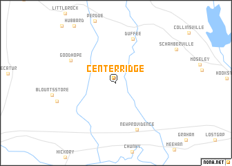 map of Center Ridge
