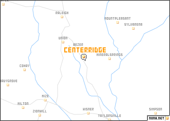 map of Center Ridge