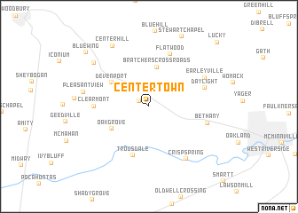 map of Centertown