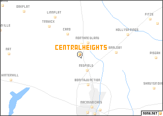 map of Central Heights