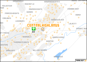 map of Central Highlands