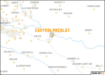 map of Central Pacolet