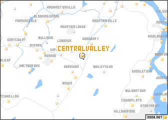 map of Central Valley