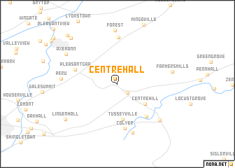 map of Centre Hall
