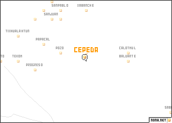 map of Cepeda