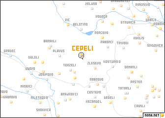 map of Čepeli