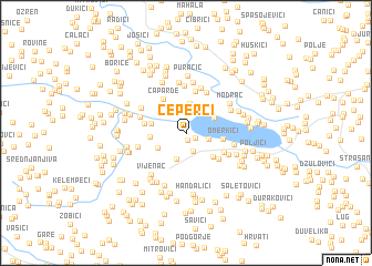 map of Čeperci