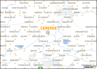 map of Čeperka