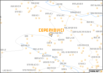 map of Ceperkovići