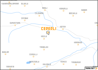 map of Çeperli