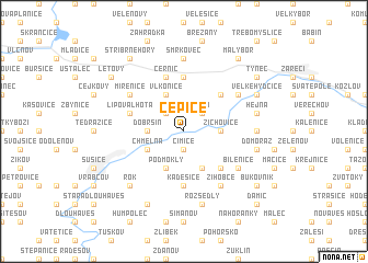 map of Čepice