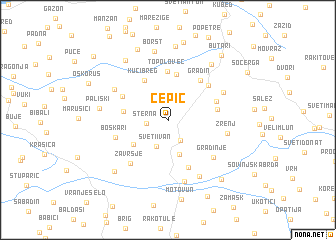 map of Čepić