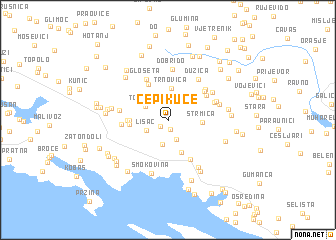 map of Čepikuće