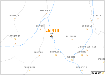 map of Cepitá