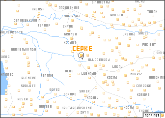 map of Çepkë