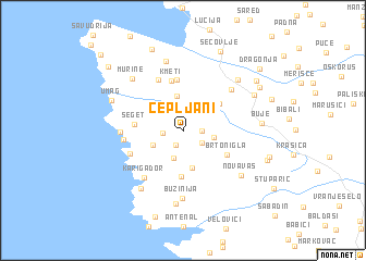 map of Čepljani