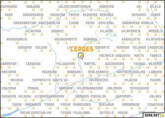 map of Cepões