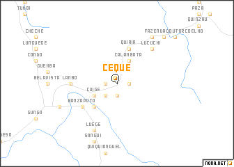 map of Ceque