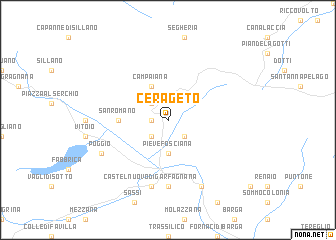 map of Cerageto