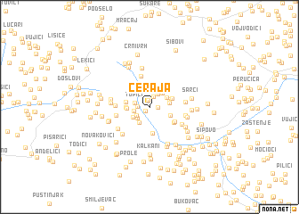 map of Čeraja