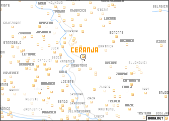 map of Ceranja