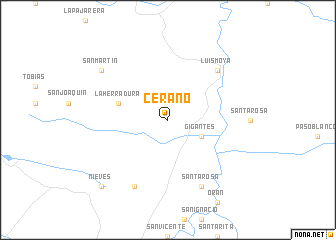 map of Cerano