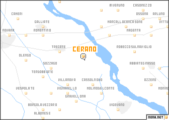 map of Cerano