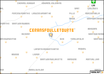 map of Cérans-Foulletourte