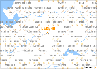 map of Cerbán