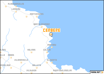 map of Cerbère