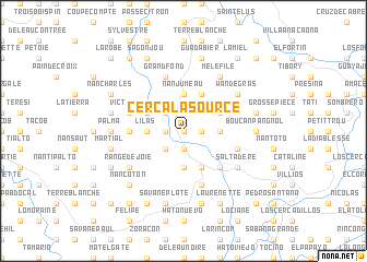 map of Cerca la Source