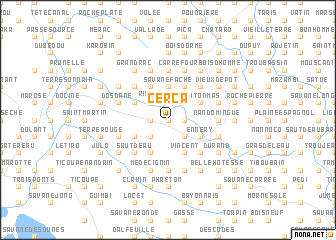map of Cerca