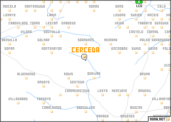 map of Cerceda