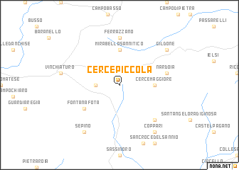 map of Cercepiccola