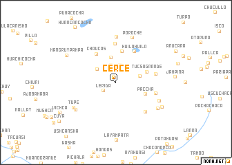 map of Cerce