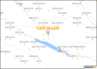 map of Cerchejeni