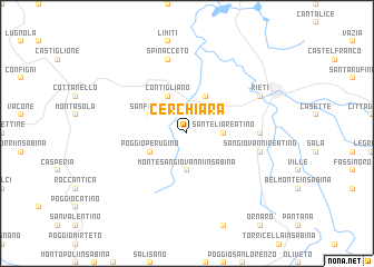 map of Cerchiara