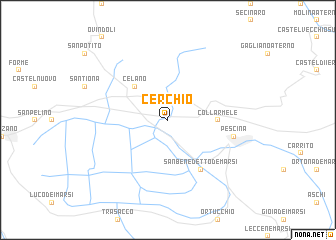 map of Cerchio