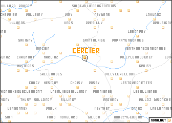 map of Cercier