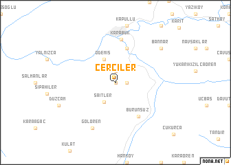 map of Çerçiler