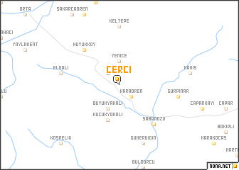 map of Çerçi