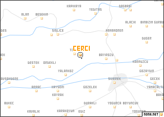 map of Çerçi