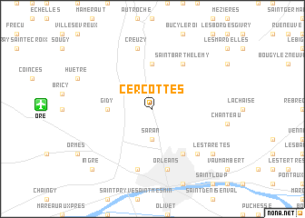 map of Cercottes