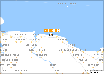 map of Cérdigo