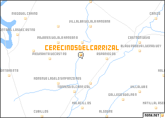 map of Cerecinos del Carrizal