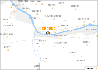 map of Ceredo