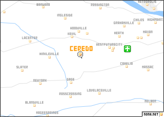 map of Ceredo