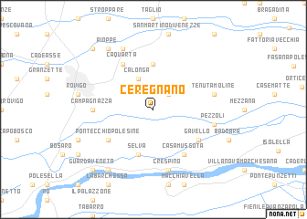 map of Ceregnano